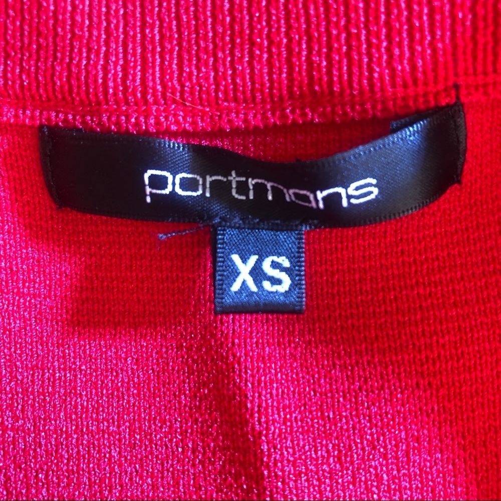🌿 PORTMANS 🌿 sleeveless red fit and flare dress with pleated skirt size XS - Picture 5 of 7